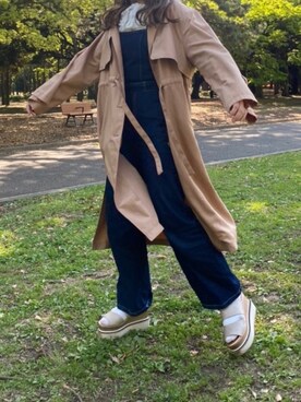 「ピクニック」｜「アイテム（その他アウター）」を使った、ことさん（レディース・160cm）の春コーディネート