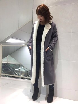 「ROYAL PARTY（ロイヤルパーティー）のアイテム（その他アウター）」を使った、ROYALPARTYさん（レディース・166cm）の冬コーディネート