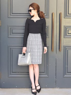 「ROYAL PARTY」｜「アイテム（Tシャツ/カットソー）」を使った、ROYALPARTYさん（レディース・166cm）の冬コーディネート