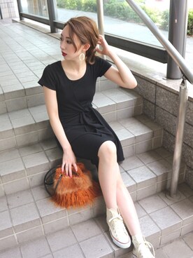 「ROYAL PARTY」｜「アイテム（ワンピース/ドレス）」を使った、ROYALPARTYさん（レディース・166cm）の夏コーディネート