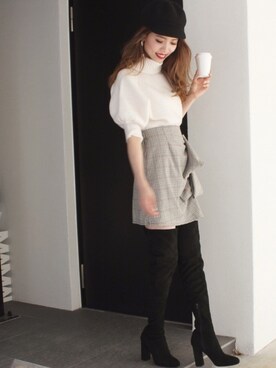 「ROYAL PARTY（ロイヤルパーティー）のキャンディーニット（ニット/セーター）」を使った、ROYALPARTYさん（レディース・166cm）の秋コーディネート