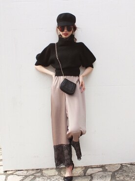 「ROYAL PARTY（ロイヤルパーティー）のキャンディーニット（ニット/セーター）」を使った、ROYALPARTYさん（レディース・166cm）の秋コーディネート