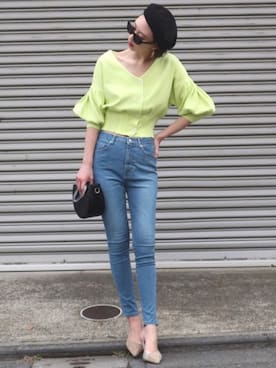 「ROYAL PARTY」｜「アイテム（ハンチング/ベレー帽）」を使った、ROYALPARTYさん（レディース・166cm）の春コーディネート