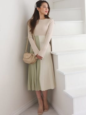 「ROYAL PARTY」｜「アイテム（ワンピース/ドレス）」を使った、ROYALPARTYさん（レディース・166cm）の冬コーディネート