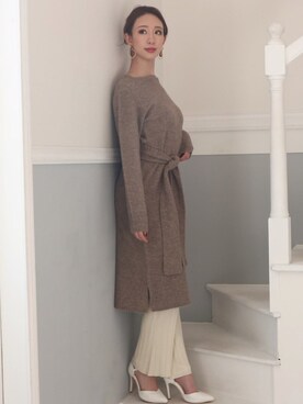 「ROYAL PARTY」｜「アイテム（ワンピース/ドレス）」を使った、ROYALPARTYさん（レディース・166cm）の冬コーディネート