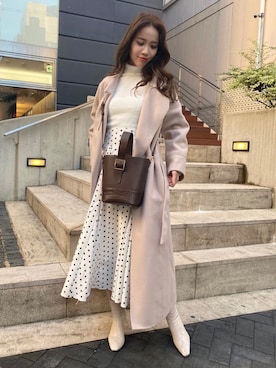 「ドットスカート」｜「アイテム（その他アウター）」を使った、ROYALPARTYさん（レディース・167cm）の秋コーディネート