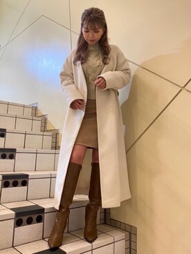 「ROYAL PARTY（ロイヤルパーティー）のアイテム（その他アウター）」を使った、ROYALPARTYさん（レディース・157cm）の冬コーディネート
