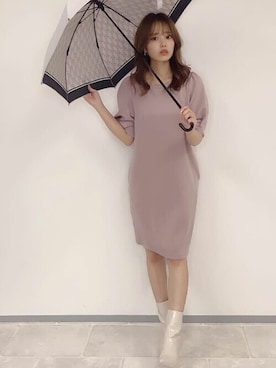 「アイテム（レインシューズ、ベージュ系）」を使った、ROYALPARTYさん（レディース・159cm）の夏コーディネート