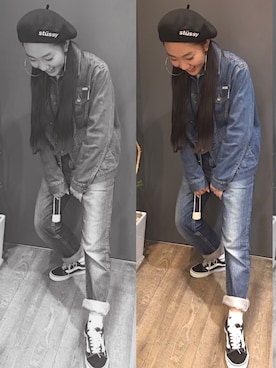 「Rodeo Crowns（ロデオクラウンズ）のアイテム」を使った、KAWAYUIさん（レディース・156cm）の冬コーディネート
