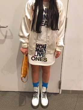 「stussywomen」｜「アイテム（その他アウター）」を使った、KAWAYUIさん（レディース・156cm）の春コーディネート