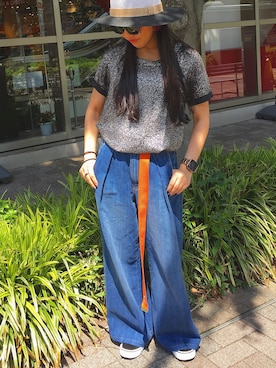 「Marc by Marc Jacobs（マークバイマークジェイコブス）のアイテム」を使った、KAWAYUIさん（レディース・156cm）の春コーディネート