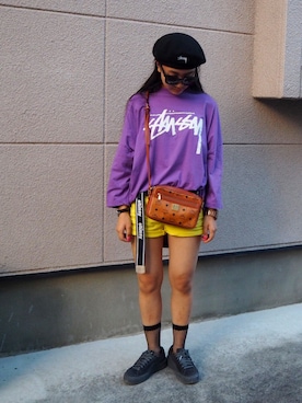 「stussy women」｜KAWAYUIさん（レディース・156cm）の秋コーディネート