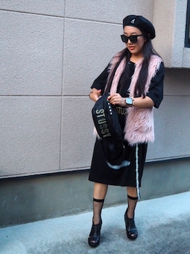 「ZARA（ザラ）のアイテム（その他アウター）」を使った、KAWAYUIさん（レディース・156cm）の秋コーディネート