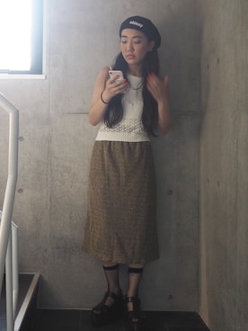 「stussywomen」｜KAWAYUIさん（レディース・156cm）の夏コーディネート