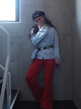 「Marc by Marc Jacobs（マークバイマークジェイコブス）のアイテム（腕時計）」を使った、KAWAYUIさん（レディース・156cm）の冬コーディネート