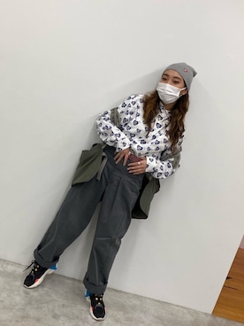 「HUMAN MADE（ヒューマンメード）のアイテム（その他アウター）」を使った、KAWAYUIさん（レディース・156cm）の春コーディネート