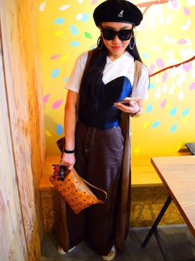「stussywomen」｜KAWAYUIさん（レディース・156cm）の夏コーディネート