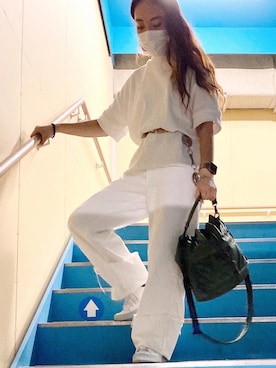 「PORTER（ポーター）のアイテム」を使った、KAWAYUIさん（レディース・156cm）の秋コーディネート