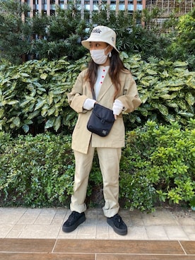 「stussy」｜「アイテム（ジャケット/アウター）」を使った、KAWAYUIさん（レディース・156cm）の冬コーディネート