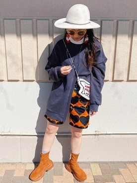 「HUMAN MADE（ヒューマンメード）のアイテム」を使った、KAWAYUIさん（レディース・156cm）の春コーディネート