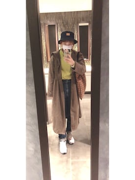「ehka sopo（エヘカソポ）のアイテム（ジャケット/アウター）」を使った、yuminaさん（レディース・158cm）の冬コーディネート