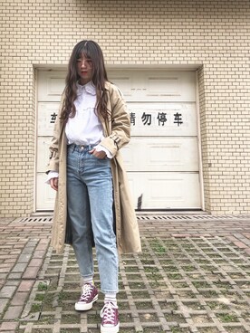 「ONLY（オンリー）のアイテム（ジャケット/アウター）」を使った、Sophiaさん（レディース・162cm）の春コーディネート