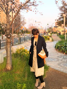 「VICKY（ビッキー）のアイテム（バッグ）」を使った、283さん（レディース・156cm）の春コーディネート