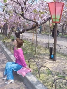 「VICKY（ビッキー）のアイテム（パンツ）」を使った、283さん（レディース・156cm）の春コーディネート