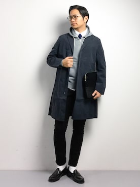 「WILD THINGS（ワイルドシングス）のアイテム（その他アウター）」を使った、K-1RO(ケーイチロー)さん（メンズ・171cm）の冬コーディネート