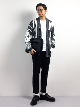 「ZIP FIVE（ジップファイブ）のアイテム（モカシン/デッキシューズ）」を使った、K-1RO(ケーイチロー)さん（メンズ・171cm）の冬コーディネート