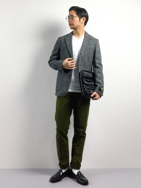 「SCOTCH&SODA（スコッチアンドソーダ）のアイテム（パンツ）」を使った、K-1RO(ケーイチロー)さん（メンズ・171cm）の冬コーディネート