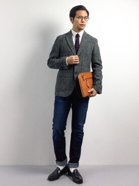 「SCOTCH&SODA（スコッチアンドソーダ）のアイテム（パンツ）」を使った、K-1RO(ケーイチロー)さん（メンズ・171cm）の冬コーディネート