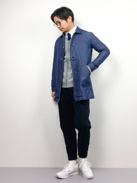 「HVC（エイチブイシー）のアイテム（ジャケット/アウター）」を使った、K-1RO(ケーイチロー)さん（メンズ・171cm）の冬コーディネート