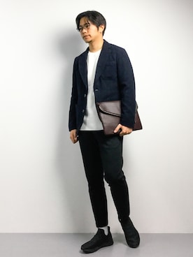 「417 EDIFICE（フォーワンセブンエディフィス）のアイテム（バッグ）」を使った、K-1RO(ケーイチロー)さん（メンズ・171cm）の春コーディネート