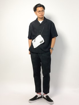 「Gramicci（グラミチ）のアイテム（バッグ）」を使った、K-1RO(ケーイチロー)さん（メンズ・171cm）の夏コーディネート