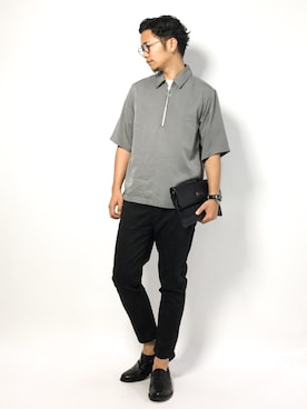 「ZIP FIVE（ジップファイブ）のアイテム（チノパンツ）」を使った、K-1RO(ケーイチロー)さん（メンズ・171cm）の夏コーディネート