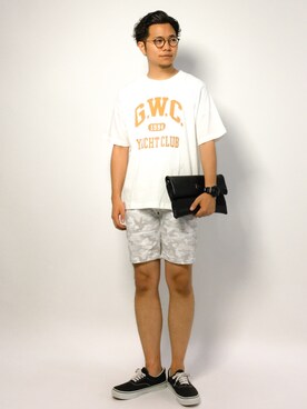 「ZIP FIVE（ジップファイブ）のアイテム（チノパンツ）」を使った、K-1RO(ケーイチロー)さん（メンズ・171cm）の夏コーディネート