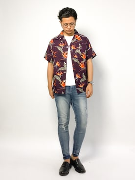 「AZUL by moussy（アズールバイマウジー）のアイテム」を使った、K-1RO(ケーイチロー)さん（メンズ・171cm）の夏コーディネート