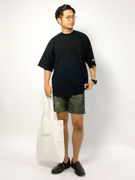 「SILVER BULLET（シルバーバレット）のアイテム（パンツ）」を使った、K-1RO(ケーイチロー)さん（メンズ・171cm）の夏コーディネート