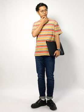 「FREAK'S STORE（フリークスストア）のアイテム（バッグ）」を使った、K-1RO(ケーイチロー)さん（メンズ・171cm）の夏コーディネート