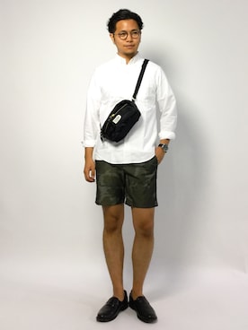 「SILVER BULLET（シルバーバレット）のアイテム（パンツ）」を使った、K-1RO(ケーイチロー)さん（メンズ・171cm）の夏コーディネート