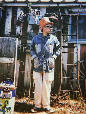 「アイテム（カバーオール）」を使った、marinfordさん（メンズ・165cm）の春コーディネート