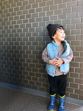 「ノーティードッグ」｜「アイテム（その他）」を使った、chaoさん（キッズ・100cm）の秋コーディネート