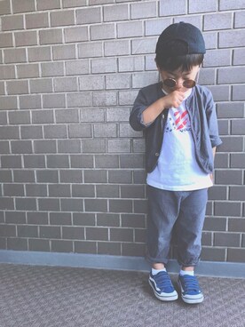 「ノーティードッグ」｜「アイテム（その他）」を使った、chaoさん（キッズ・100cm）の春コーディネート