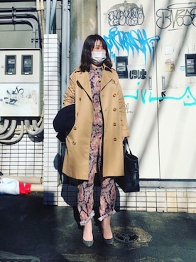 「MARANT ETOILE（マランエトワール）のアイテム（オールインワン・サロペット）」を使った、ATSUKOさん（レディース・157cm）の冬コーディネート