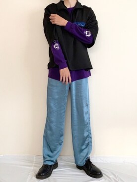「AlexanderLeeChang（アレキサンダーリーチャン）のアイテム（Tシャツ/カットソー）」を使った、やたわたさん（メンズ・175cm）の春コーディネート