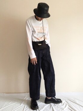「YARD PLUS（ヤードプリュス）のアイテム（パンツ）」を使った、やたわたさん（メンズ・175cm）の春コーディネート