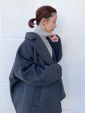 「JEANASIS（ジーナシス）のアイテム（その他アウター）」を使った、nanamiさん（レディース・154cm）の冬コーディネート