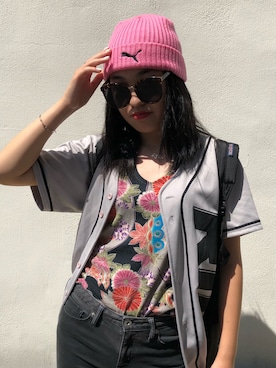 「JOYRICH」｜「アイテム（その他アウター）」を使った、honoさん（レディース・158cm）の秋コーディネート