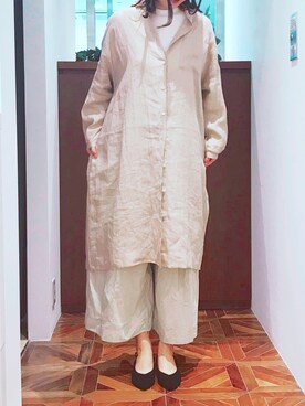 「PUAL CE CIN（ピュアルセシン）のアイテム（サロペット/オーバーオール）」を使った、2kdさん（レディース・165cm）の春コーディネート